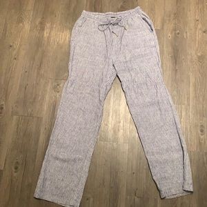 Striped linen pants
